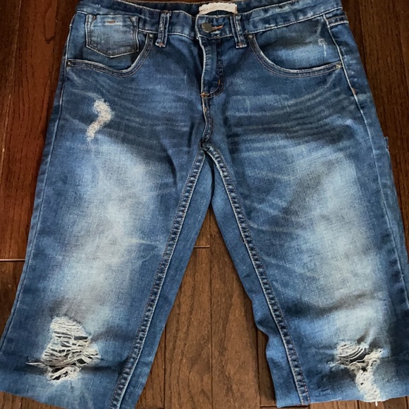 Free People Light Denim Wash Distressed Jeans - Picture 2 of 4